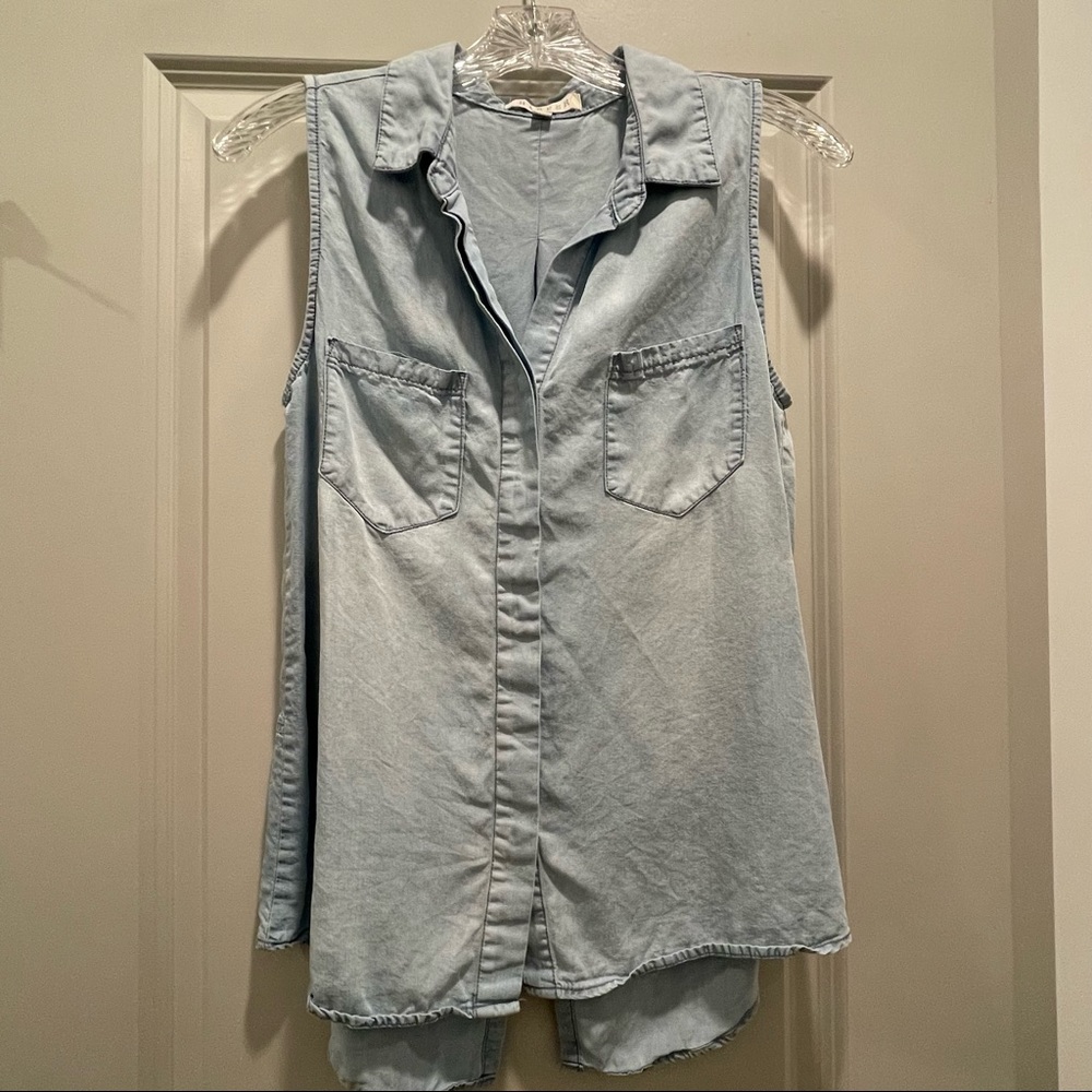 Francesca’s Harper Button Up Tank Top